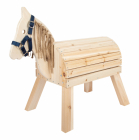 Kompaktný drevený kôň s malou nohou