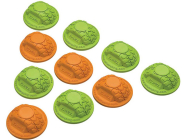 Axial kotúče na vytýčenie trate zelené/oranžové (10)