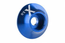 Kovová podložka s O-krúžkom (X logo) 3 mm, modrá, 10.ks