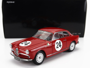 Kyosho Alfa romeo Giulietta Sv Sprint Veloce N 24 Targa Florio 1958 N.todaro - R.barbato 1:18 červená