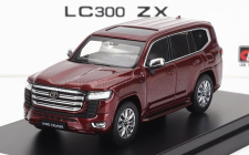 LCD model Toyota Land Cruiser Lc300-zx 2022 1:64 Červená