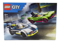 Lego Automobil Lego City - Policajné auto a svalnaté auto - 213 dielikov biela modrá zelená