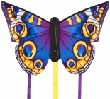 Šarkan motýľ, fialovo-žltý 133x83 cm