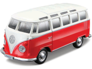 Maisto Volkswagen Van Samba 1:43 bielo-červená