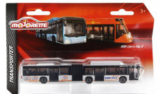 Majorette MAN Lion's City 6 Bus Snodato A Soffietto 2010 1:64 strieborná čierna oranžová
