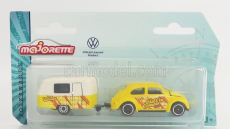 Majorette Volkswagen Beetle Kafer Maggiolino s Roulotte 1959 1:64 žltá biela