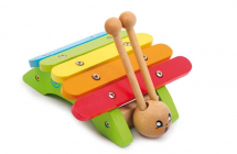 Malé detské hudobné nástroje xylofón slimák