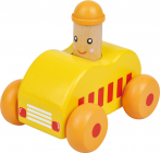Malé drevené autíčko 1ks žlté