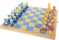 Malé drevené hry na nohy Šachový rytier
