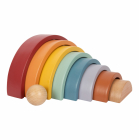 Malé nožičky Drevené hračky Motor Rainbow Safari