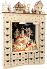 Malý drevený adventný kalendár Winter Dream