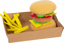Malý hamburger s hranolkami