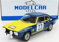 Mcg Ford england Capri Mki (nočná verzia) N 23 Rally Olympia 1972 W.rohrl - H.rothfub 1:18 Modrá Žltá