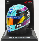 Mini prilba Schuberth prilba F1 Casco Prilba Vf-22 Team Haas N 47 Miami Gp 2022 Mick Schumacher 1:4 Light Blue Black