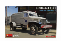 Miniart Chevrolet G506 1,5t 4x4 Panelový nákladný automobil pre lekársku službu 1945 1:35 /