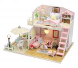 Miniatúrny domček pre dve deti Ružový domček