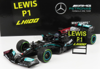 Minichamps Mercedes gp F1 W12 Mercedes M12 Eq Power+ Team Amg Petronas Motorsport Formula One N 44 Winner Sotchi Russian Gp 2021 Lewis Hamilton - 100. víťazstvo F1 - s pit boardom 1:18 čierno-zelená