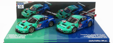 Minichamps Porsche Set 2x 911 991 Gt3 R Team Falken Motorsports N 44 24h Nurburgring 2020 P.dumbreck- M.ragginger - S.muller - K.bachler + N 33 24h Nurburgring 2020 K.bachler - S.muller - C.engelhart - D.werner 1:43 Light Green Blue