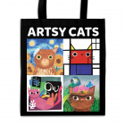 Nákupná taška na opakované použitie Mudpuppy Art Cats
