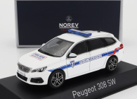 Norev Peugeot 308 Gt Sw Station Wagon Police Municipale 2020 1:43 Biela