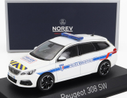 Norev Peugeot 308 Sw Station Wagon Police Municipale 2018 1:43 Biela