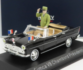 Norev Simca V8 Chambord Presidentielle s figúrkou 1968 1:43 čierna