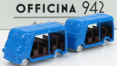 Officina-942 Fiat 1100 Elr Autotreno Visitatori Fiera Del Levante Carrozzeria Romanazzi 1953 1:76 Modrá