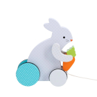 Petit Collage Drevená hračka na ťahanie Busy Rabbit