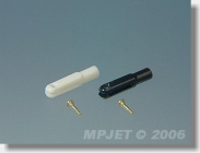 Plastová vidlica, dĺžka 23 mm, šírka drážky 1,6, priemer kolíka 1,6, M2, balenie 2 ks