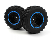 Pneumatiky s diskami MT (čierna/modrá) Smyter
