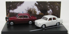 Rio-models Alfa romeo Set Alt Polizia 1956 - 1900 - Giulietta s figúrkami 1:43 Bordeaux White