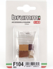 Sada príslušenstva Brumm 4x Valigie + Portapacchi - Kufre + Nosič 1:43 2 Tones Brown