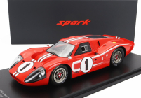 Spark-model Ford usa Gt40 Mkiv 7.0l V8 Team Shelby American Inc. N 1 Víťaz 24h Le Mans 1967 A.j.foyt - D.gurney - Con Vetrina - S vitrínou - Špeciálny box 1:18 Červená Biela