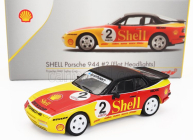 Spark-model Porsche 944 Shell N 2 Racing 1989 1:64 Žltá červená čierna