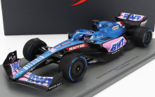 Spark-model Renault F1 A522 Team Alpine Bwt N 14 Monaco Gp 2022 Fernando Alonso - Con Vetrina - S vitrínou - Špeciálna krabica 1:18 Modrá Ružová