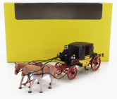Starline models Príslušenstvo Diligenza Con Cocchiere E Cavalli - Carrozza 1850-1880 - Postkutsche Landauer s figúrkou a koňmi 1:43 Žltá hnedočervená