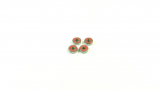SWORKz guľkové ložiská s červenou gum. prachovkou 5 x 13 x 4 mm, 4 ks