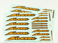 SWORKz Speed nálepky (PushBar), oranžové, 2 ks