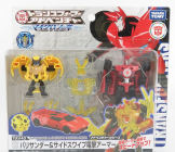 Takara-tomy Takara-tomy Transformers Barithunder & Sideswipe cm. 12.0 1:64 Červená čierna žltá