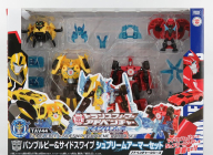 Takara-tomy Takara-tomy Transformers Set 2x Adventure Bumblebee + Sideswipe cm. 12.0 1:64 čierna červená žltá