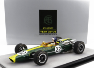 Tecnomodel Lotus F1 43 Team Lotus N 22 Monza Italy Gp (s figúrkou pilota) 1966 Jim Clark 1:18 British Racing Green Yellow