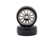 Traxxas koleso, disk 12-spoke čierny, pneu slick (2)