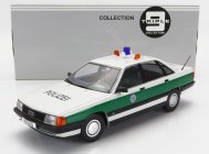 Triple9 Audi 100 (c3) Polizei 1989 1:18 Bielozelená