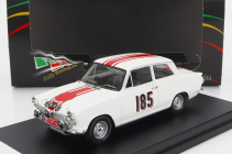 Trofeu Ford england Cortina Gt N 185 Rally Montecarlo 1964 J.manussis - J.uren 1:43 Biela červená
