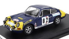 Trofeu Porsche 911s Coupe N 82 Tap Rally 1970 Colaco Marques - Jorge Cirne 1:43 Modro-žltá