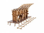 Ugears Drevená 3D mechanická vlaková plošina Harry Potter
