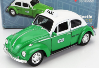 Welly Volkswagen Beetle Maggiolino Taxi Mexiko 1969 - poškodenie kartón 1:38 zelená biela