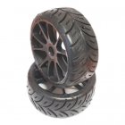 1/8 GT COMPETITION pneumatiky MEDIUM - ON MULTI lepené pneumatiky, čierne ráfiky, 2ks.