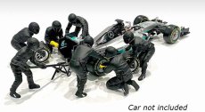 Americké diorámy Figúrky F1 Set 2 2020 - Dioráma Pit-stop Set 7 X Meccanici - Mechanics - With Decals 1:43 Black Green