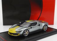 Bbr-models Ferrari 296 Gtb Assetto Fiorano 2022 1:43 Grigio Corburn - Sivá a žltá